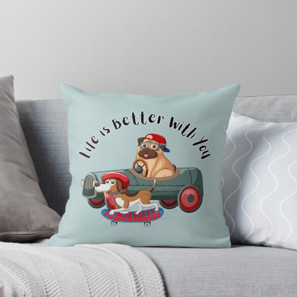 Aperçu de l'œuvre La vie est meilleure avec vous - Amoureux des chiens créée et vendue par JennyDesignShop.