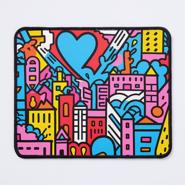 Artikelvorschau, Artistic bright colors black lines abstract geometric city 06 entworfen und verkauft von UnaWu533.