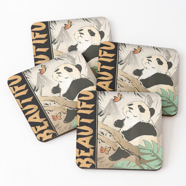 Item preview, Sweet Panda bear with butterfly in the mountains designed and sold by uendjigordanu.