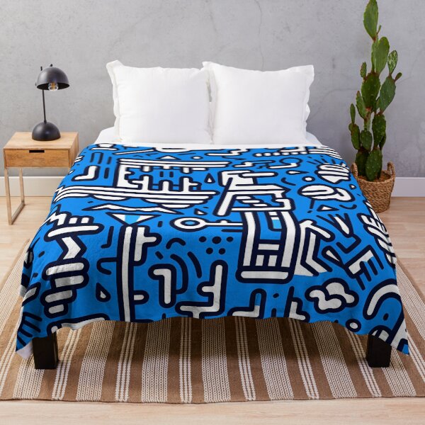 Item preview, Artistic bright colors black lines abstract geometric city 07 designed and sold by UnaWu533.
