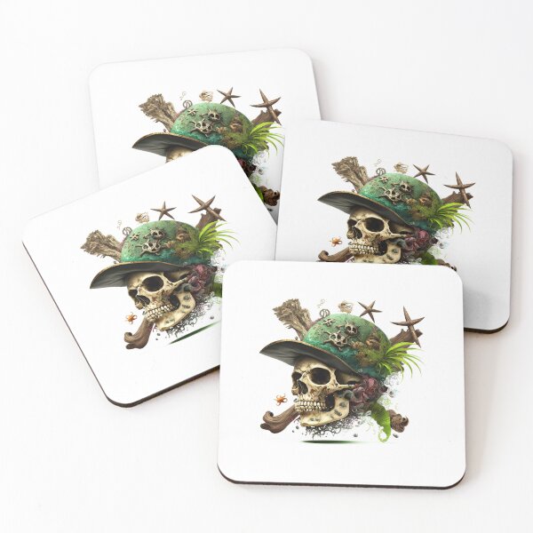 Item preview, SKULL DARK PIRATE HAT SHIP OCEAN SEA CARIBEAN SEA ATLANTIC DEEP OCEAN ABYSS designed and sold by ogirdorgraphics.
