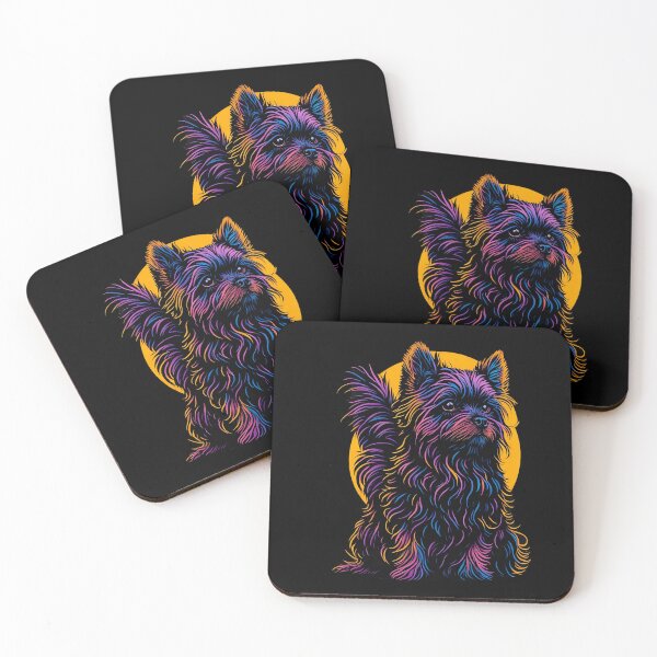 Item preview, Sunset's Guardian: Yorkshire Terrier in Silhouette designed and sold by DesignArtEmpire.
