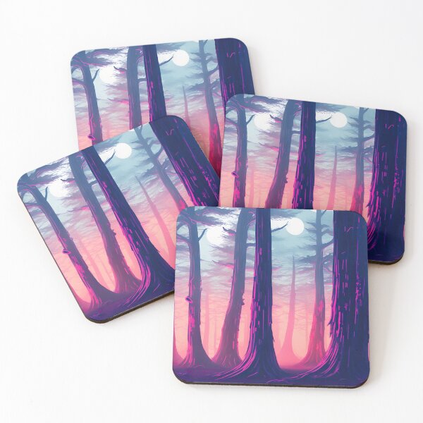 Item preview, Dystopian Cyberpunk Forest at Night | Neon designed and sold by lofirun.