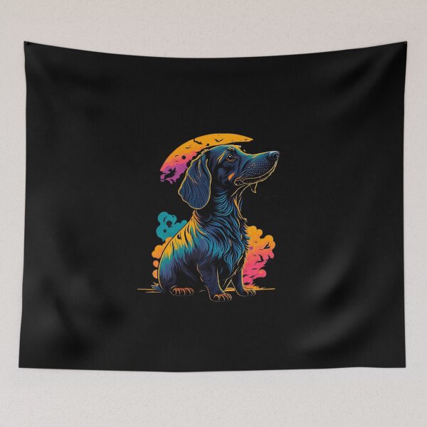 Item preview, Sunset's Glory: A Captivating Dachshund Silhouette designed and sold by DesignArtEmpire.