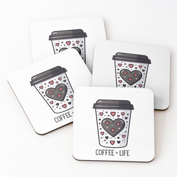 Item preview, Coffee = Life !!! Cute coffee cup design, cartoon style, get your day started right! designed and sold by HandCraftedArt.