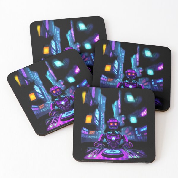 Item preview, Robo DJ in futuristic city designed and sold by deTab.