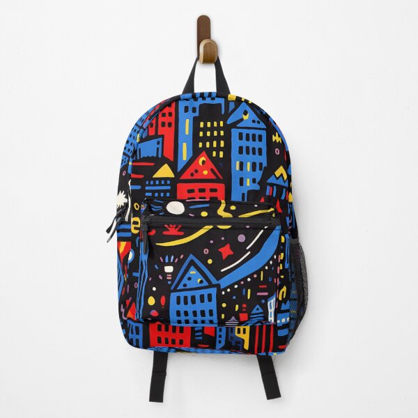 Artikelvorschau, Artistic bright colors black lines abstract geometric city 14 entworfen und verkauft von UnaWu533.