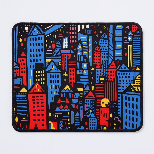 Artikelvorschau, Artistic bright colors black lines abstract geometric city 14 entworfen und verkauft von UnaWu533.
