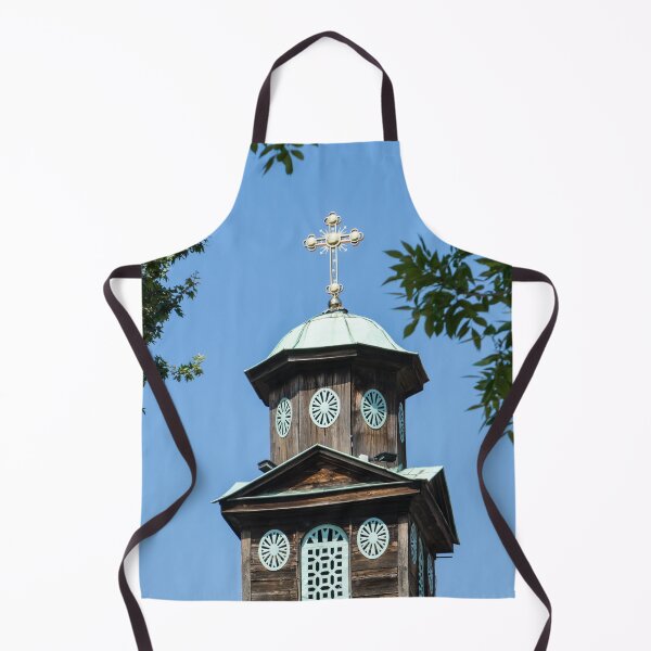 Item preview, Graceful Wooden Bell Tower Framed by Trees - Sveta Marina Church Plovdiv Bulgaria designed and sold by Georgia Mizuleva.