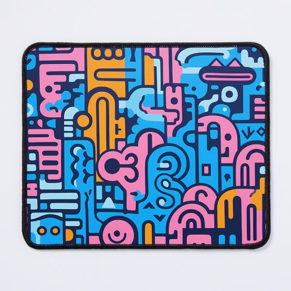Artikelvorschau, Artistic bright colors black lines abstract geometric city 15 entworfen und verkauft von UnaWu533.
