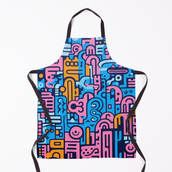 Artikelvorschau, Artistic bright colors black lines abstract geometric city 15 entworfen und verkauft von UnaWu533.
