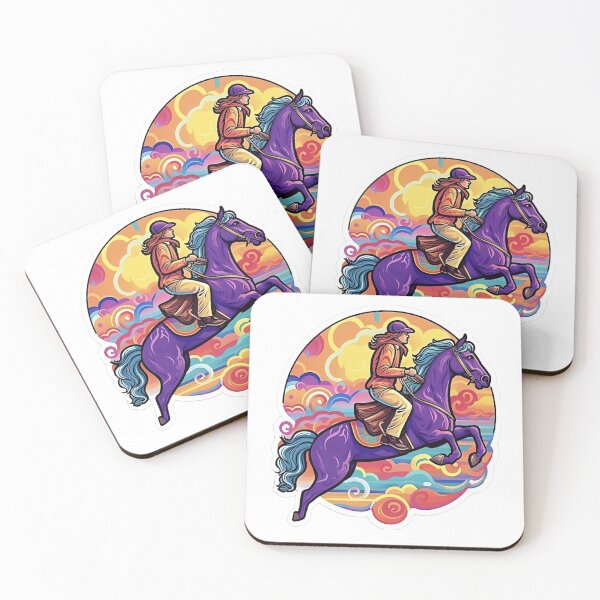 Item preview, Psychedelic Sunset Horse designed and sold by RayRaysStickers.