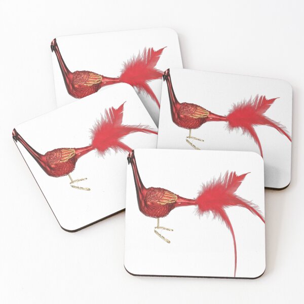 Item preview, red peacock with long tail black beak designed and sold by BranMalone45.