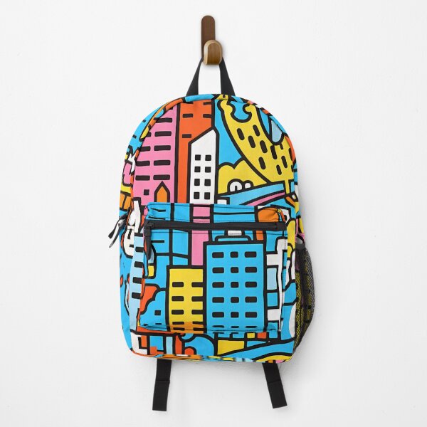 Artikelvorschau, Artistic bright colors black lines abstract geometric city 17 entworfen und verkauft von UnaWu533.