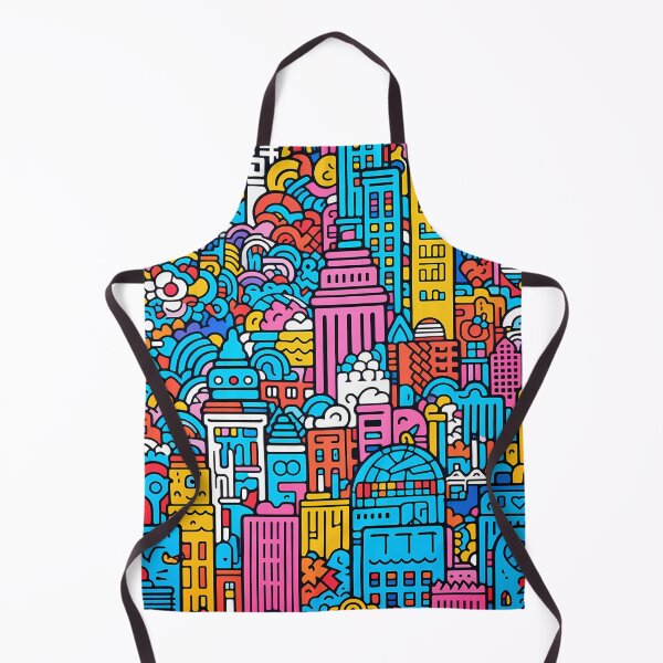 Artikelvorschau, Artistic bright colors black lines abstract geometric city 19 entworfen und verkauft von UnaWu533.