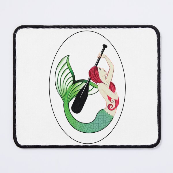 Item preview, Mermaid holding a raft paddle designed and sold by emilylabit.