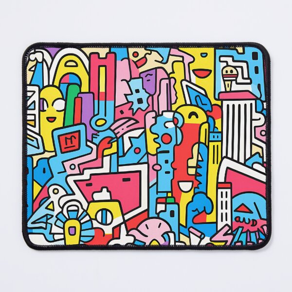 Artikelvorschau, Artistic bright colors black lines abstract geometric city 20 entworfen und verkauft von UnaWu533.