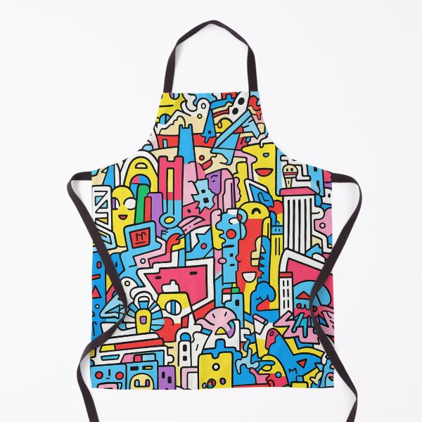 Artikelvorschau, Artistic bright colors black lines abstract geometric city 20 entworfen und verkauft von UnaWu533.