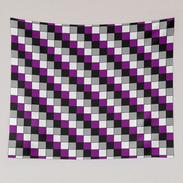 Item preview, Asexual and demisexual flag checkered designed and sold by bookwoof.