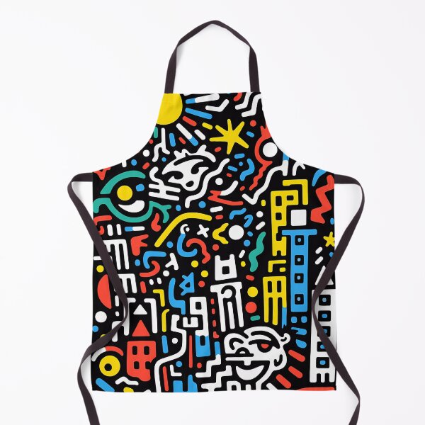 Artikelvorschau, Artistic bright colors black lines abstract geometric city 22 entworfen und verkauft von UnaWu533.