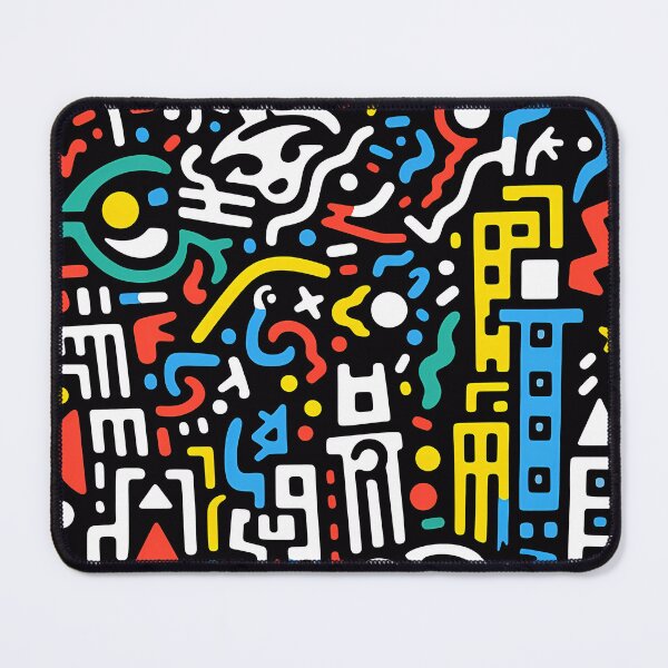 Artikelvorschau, Artistic bright colors black lines abstract geometric city 22 entworfen und verkauft von UnaWu533.