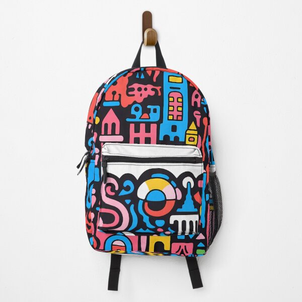 Artikelvorschau, Artistic bright colors black lines abstract geometric city 23 entworfen und verkauft von UnaWu533.