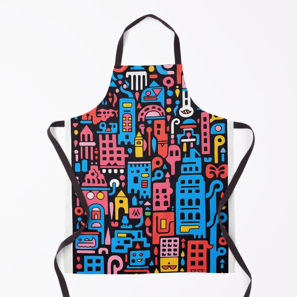 Artikelvorschau, Artistic bright colors black lines abstract geometric city 23 entworfen und verkauft von UnaWu533.