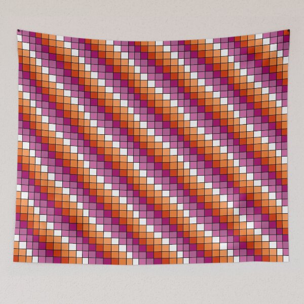 Item preview, Lesbian flag checkered designed and sold by bookwoof.