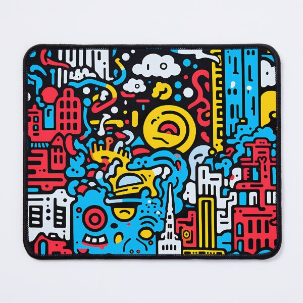 Artikelvorschau, Artistic bright colors black lines abstract geometric city 24 entworfen und verkauft von UnaWu533.