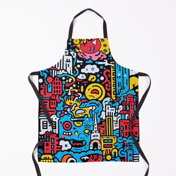 Artikelvorschau, Artistic bright colors black lines abstract geometric city 24 entworfen und verkauft von UnaWu533.