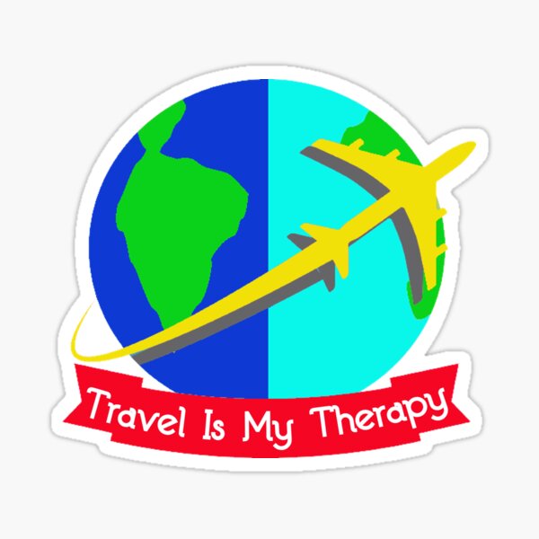 Travel is My Therapy Sticker