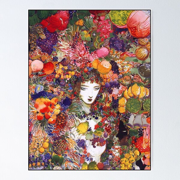 Item preview, Garden of dreams - Yoshitaka Amano Poster designed and sold by marlenebutler.