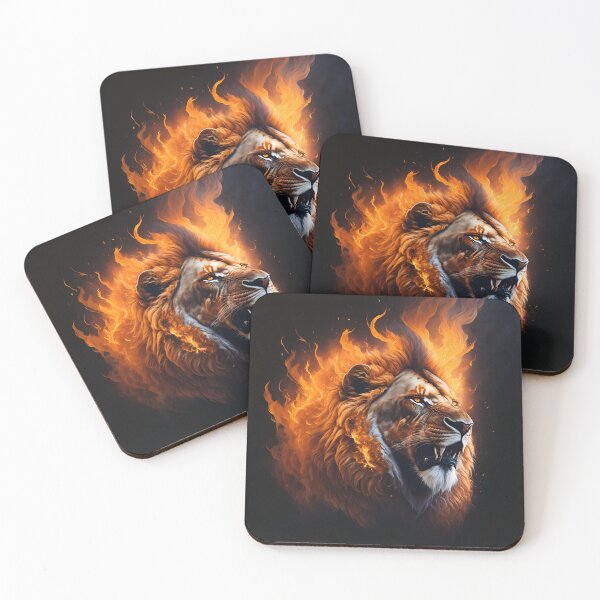 Item preview, Fierce Fiery Lion designed and sold by RoyalGFX.