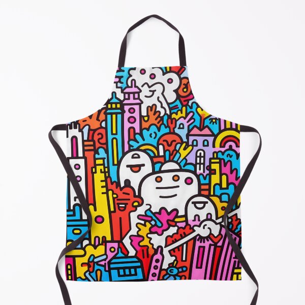 Artikelvorschau, Artistic bright colors black lines abstract geometric city 25 entworfen und verkauft von UnaWu533.