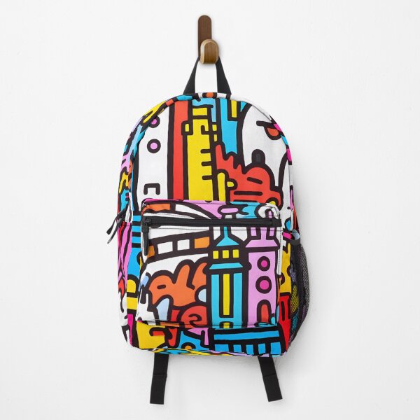 Artikelvorschau, Artistic bright colors black lines abstract geometric city 25 entworfen und verkauft von UnaWu533.
