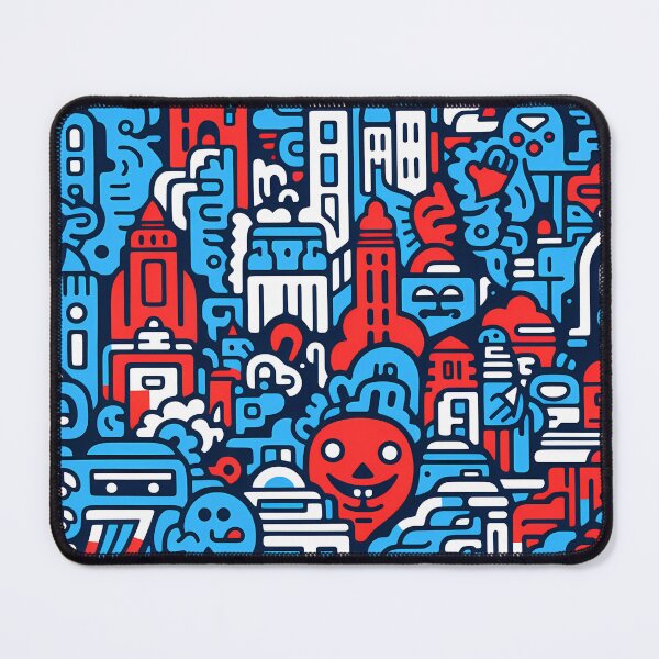 Artikelvorschau, Artistic bright colors black lines abstract geometric city 26 entworfen und verkauft von UnaWu533.