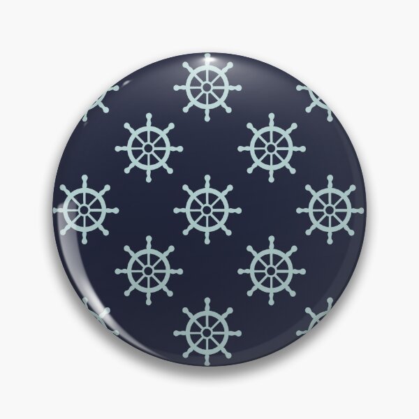 Item preview, Ship Wheels Navy and Teal designed and sold by AnchoredMae.
