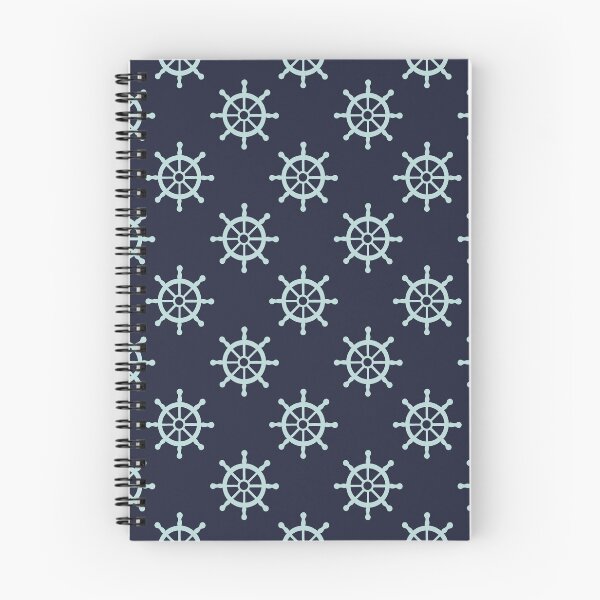 Item preview, Ship Wheels Navy and Teal designed and sold by AnchoredMae.