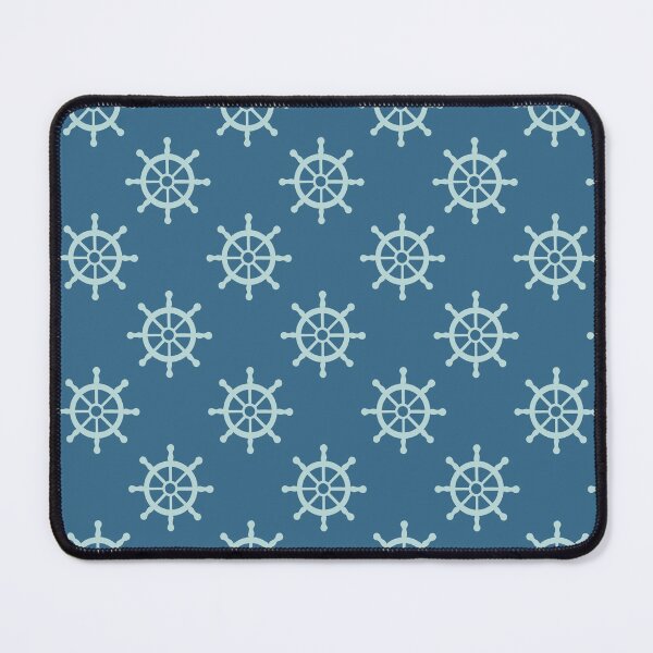 Item preview, Ship Wheels Blue and Teal designed and sold by AnchoredMae.