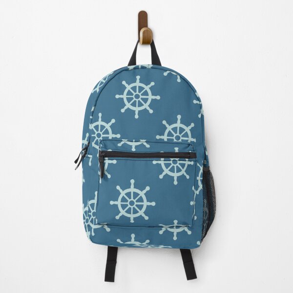 Item preview, Ship Wheels Blue and Teal designed and sold by AnchoredMae.
