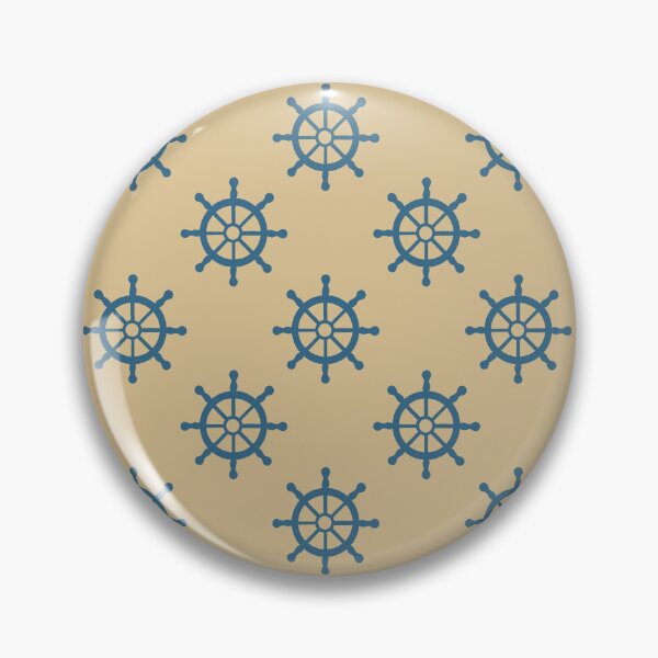Item preview, Ship Wheels Yellow and Blue designed and sold by AnchoredMae.