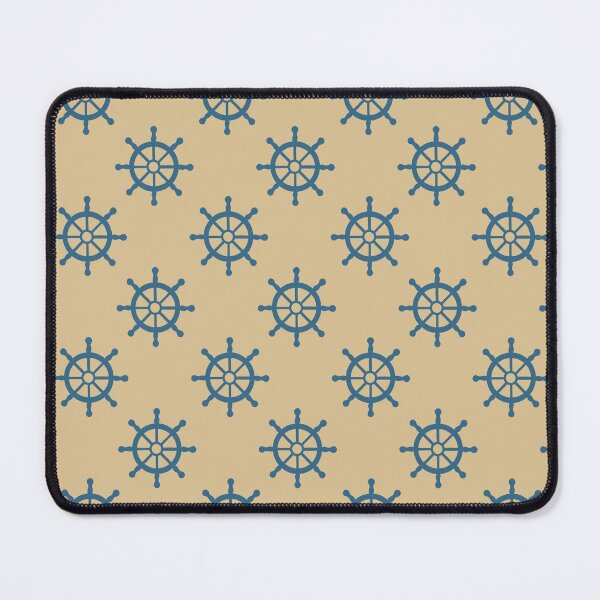 Item preview, Ship Wheels Yellow and Blue designed and sold by AnchoredMae.