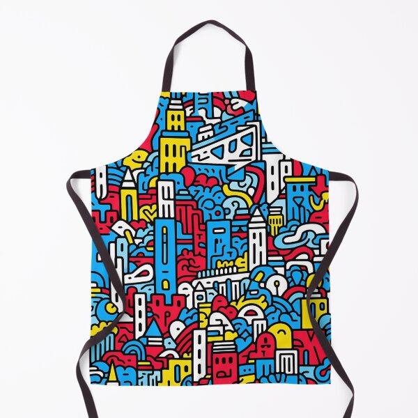 Artikelvorschau, Artistic bright colors black lines abstract geometric city 29 entworfen und verkauft von UnaWu533.