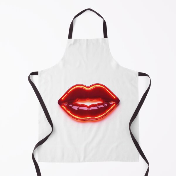 Item preview, Red Neon Sign Lips on white background designed and sold by EmmaFinchDesign.