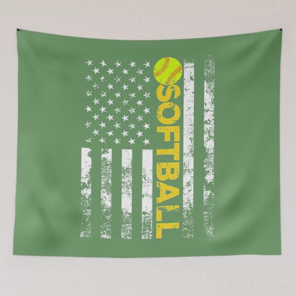 Item preview, American Flag Softball Team 	 softball	 designed and sold by tlbjtsds12.