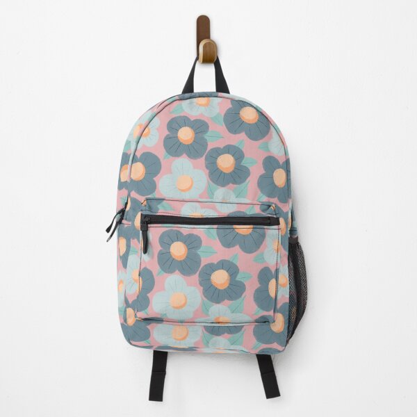 Item preview, Cute Simple Floral Teal, Light Blue and Pink designed and sold by AnchoredMae.