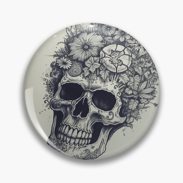 Item preview, Skull face with Flower Hair designed and sold by PCGDrawing.