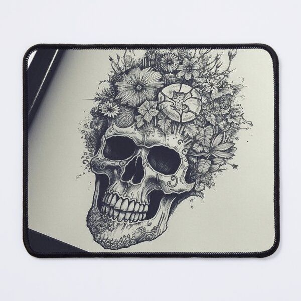 Item preview, Skull face with Flower Hair designed and sold by PCGDrawing.