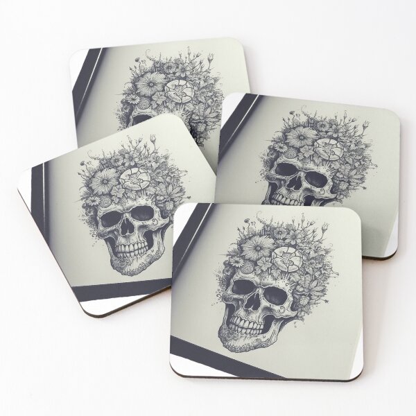 Item preview, Skull face with Flower Hair designed and sold by PCGDrawing.