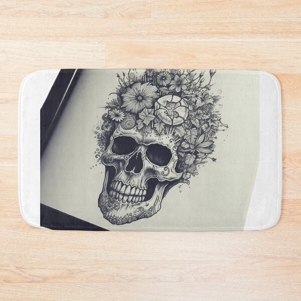 Item preview, Skull face with Flower Hair designed and sold by PCGDrawing.